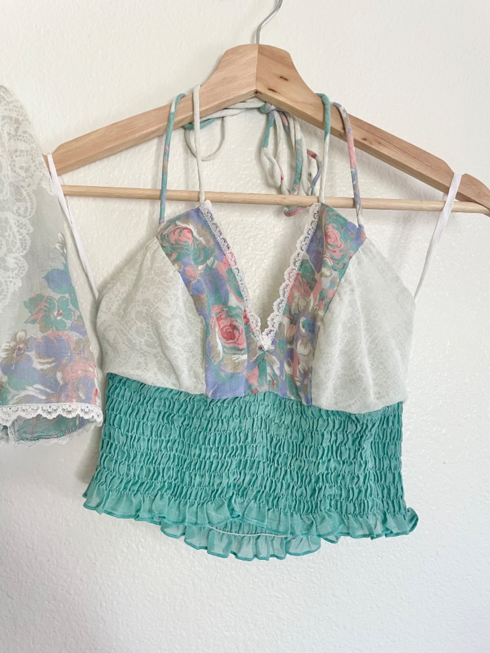 Vintage 70s Just Tops Floral Two Piece Set - Picture 2 of 9